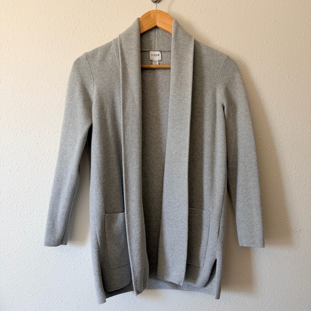 J. Crew Light Gray Open Cardigan